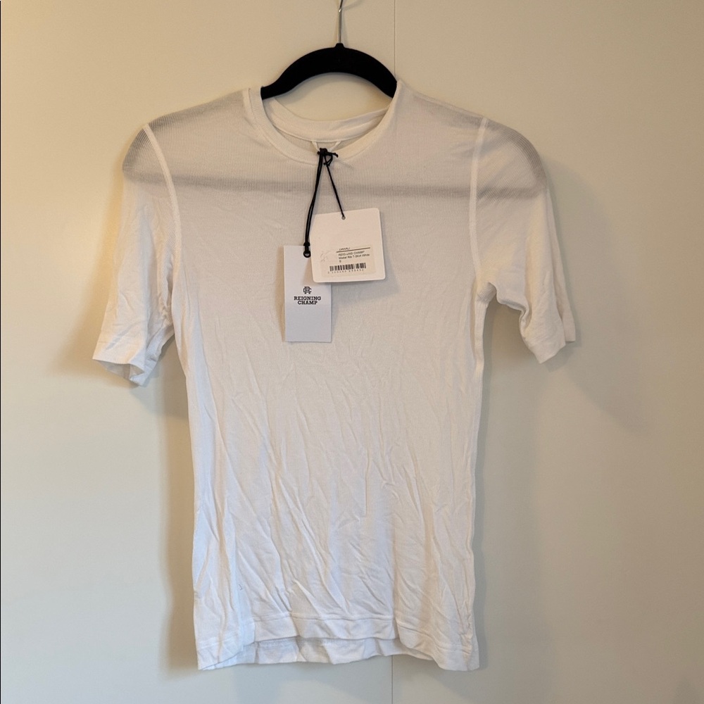 Reigning Champ White Short Sleeve Tee